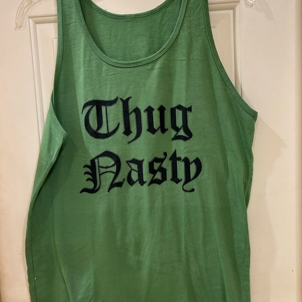 FREE with purchase: Thug Nasty Tank, Green, NWOT, Sz M - Picture 4 of 5